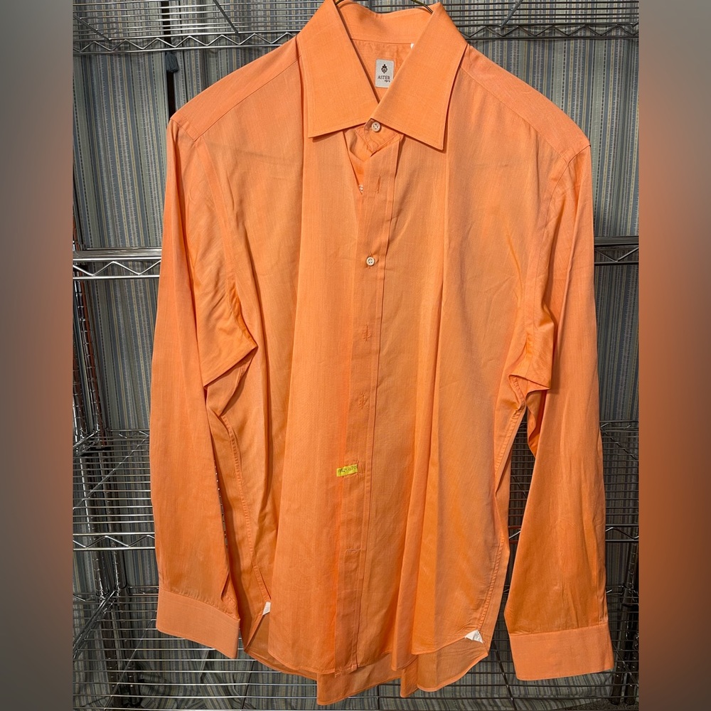 Aster Orange Dress Shirt‎ Size 45 Neck 18